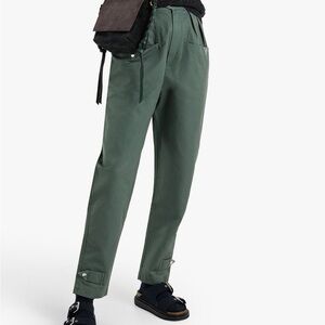 Isabel Marant Etoile Stylish Green High-Waisted Pants, FR 40